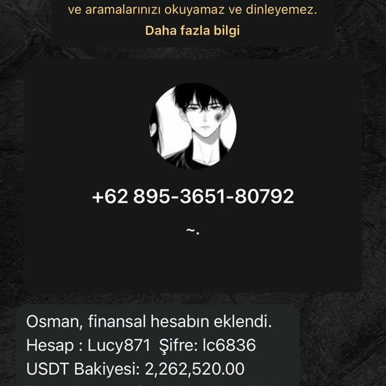 WhatsApp Finansal Hesabın Eklendi İçerikli WhatsApp Mesajı