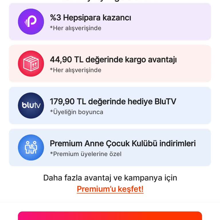 Hepsiburada 39'90 TL'ye Premium'a Geç, İlk 4 Ay Üyeliğin Bizden Yalanı