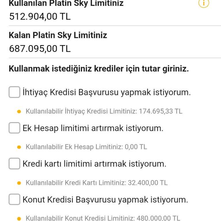VakıfBank Mobil Bankacılık Sky Limit Kullanamama