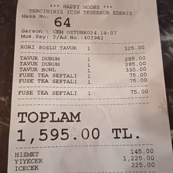 Happy Moons Hizmet Bedeli Adı Altında Zorunlu Bahşiş Alıyor.