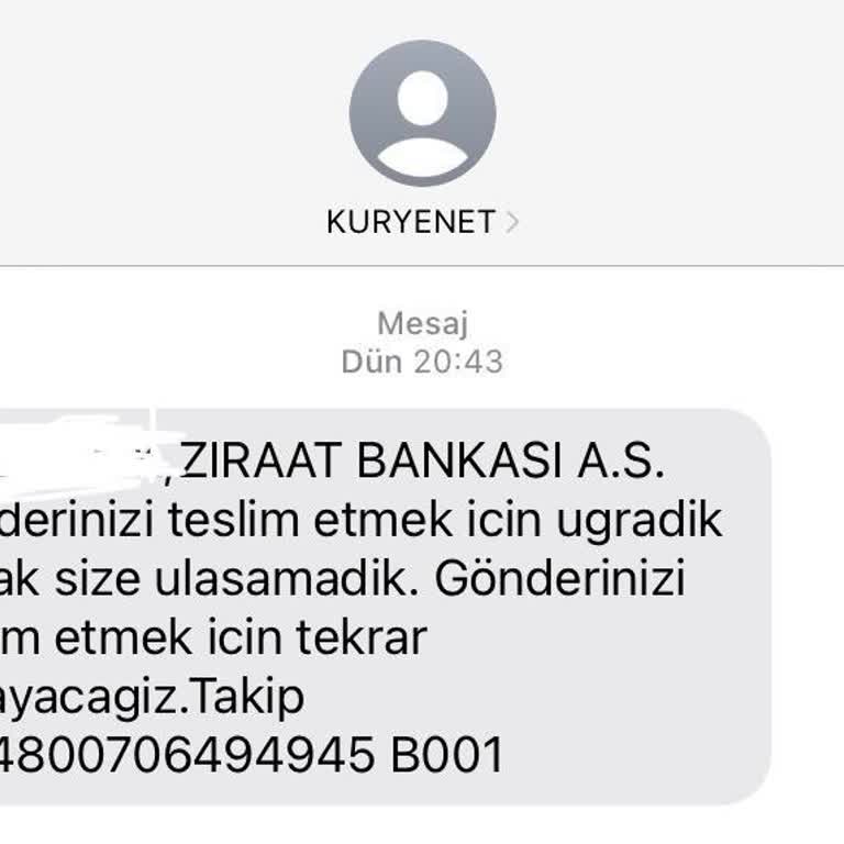 Kuryenet Bursa Gönderi Teslim Edilmedi