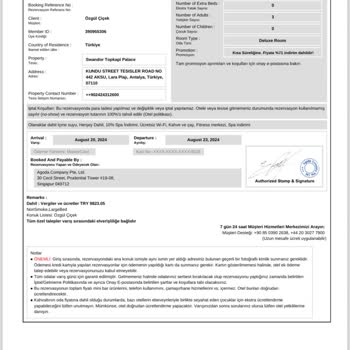 Agoda 8 Kişi İçin Para Alıp Otele 3 Kişi Bildirmiş