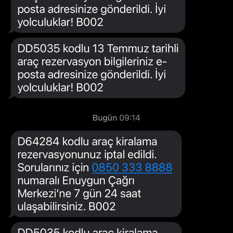 Enuygun.com İptal Edilen Araç Kiralama Ücretini İade Etmiyor