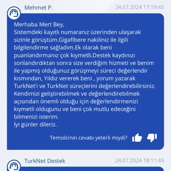 TurkNet Nakil İşlemi Sorunu