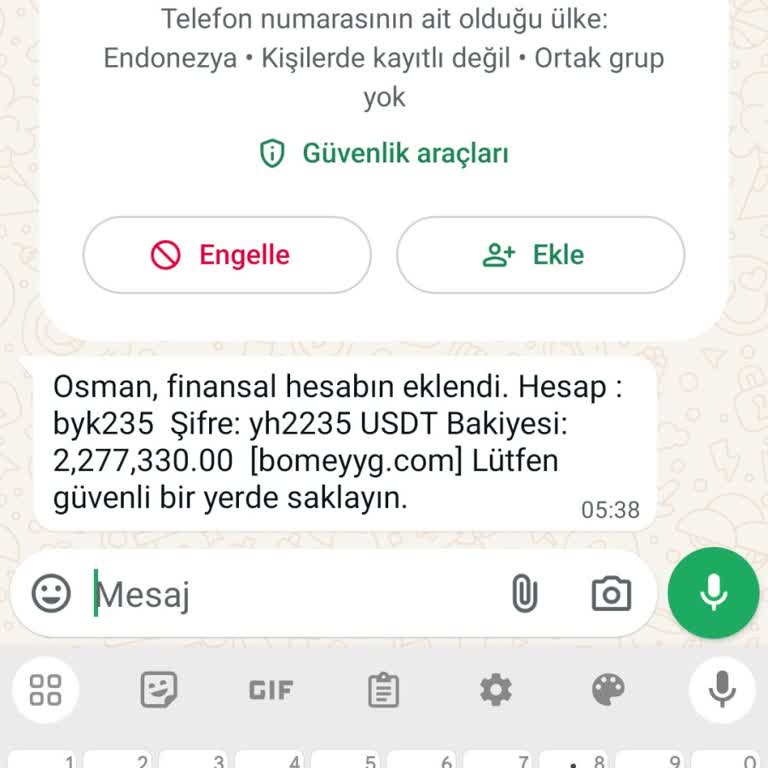 Bomeyyg.com Tether Hesabı Hiçbir İlgi Alakam Yoktur