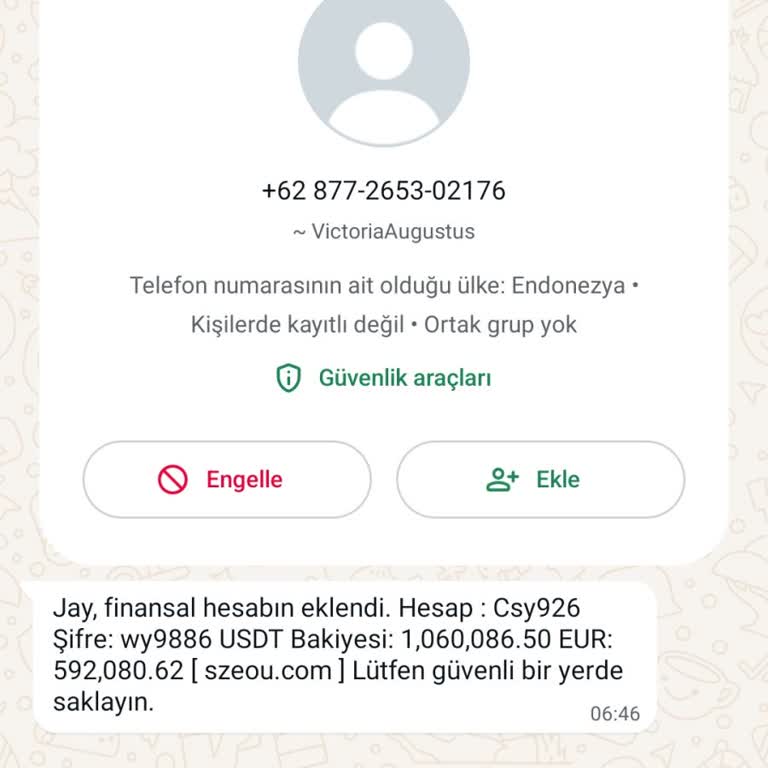 WhatsApp Jay Hesabın Eklendi