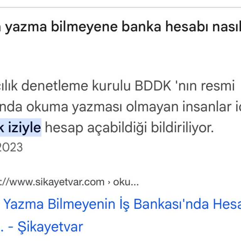İş Bankası Okuma Yazma Bilmeyenlerin Zorluğu