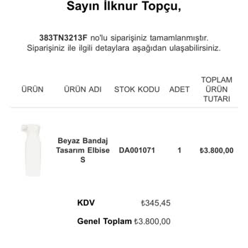 Deep Atelier İade Kabul Etmiyorlar