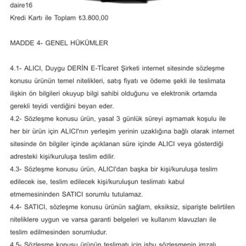 Deep Atelier İade Kabul Etmiyorlar