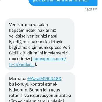 Sunexpress Online Check In Koltuk Seçimi Sorunu