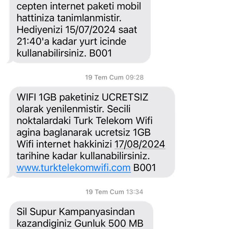 Türk Telekom Sil Süpür 500 MB
