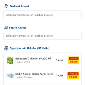 Cepte Şok Ürün Eksik Gönderilmesi.