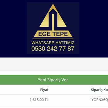 Ege Tepe Ürünleri Kargoya Vermiyor