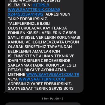 Saat & Saat Firmanın Satış Sonrası İlgisizliği