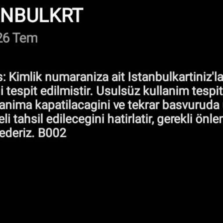 Belbim İstanbulkart Usulsüz Kullanım
