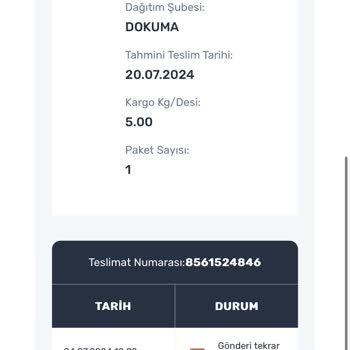 Aras Kargo Dokuma Şubesi Dağıtılmayan Kargoyu İade Olarak Gönderiyor