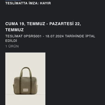 Zara Paramı İade Etmiyor