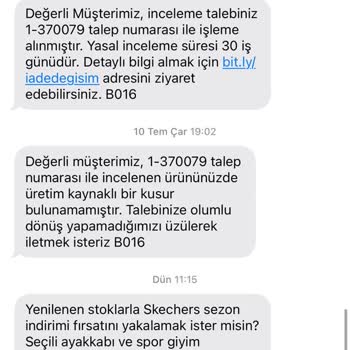 Skechers Ürün Malzeme Kalitesi Ve Garanti Problemi