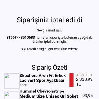 Sporthink 3 Gün Sonra İndirimli Ürünleri İptal Ediyor