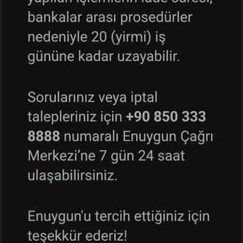 Enuygun.com Rezervasyonu %20 Ceza Alarak İptal Ediyor