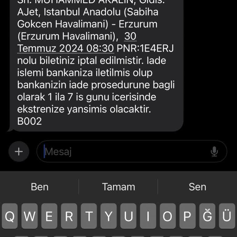 Obilet Uçak Bileti İadesi