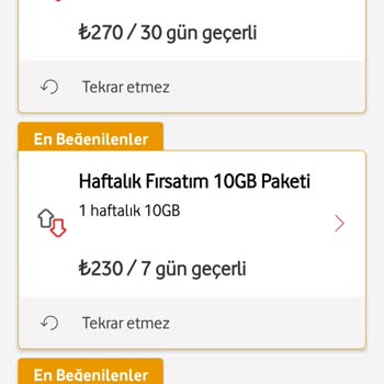 Vodafone Ek İnternet Paketi Fahiş Fiyat
