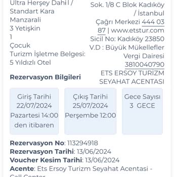 Kültür ve Turizm Bakanlığı Prive Hotel Didim 5 Yıldızlı Çek Pas