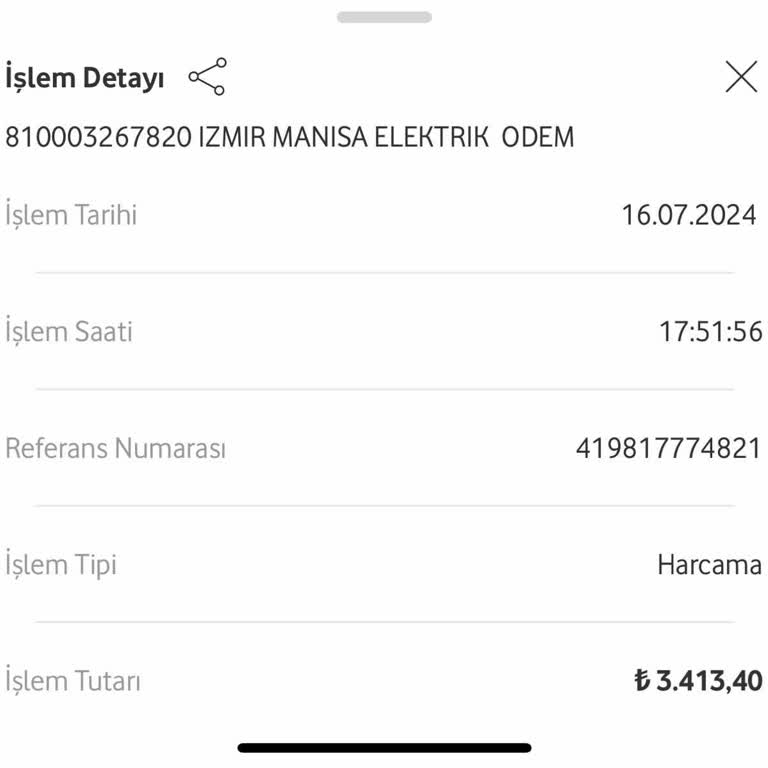 Vodafone Pay Üzerinden Ödenen Gediz Elektrik Faturası Ödenmemiş