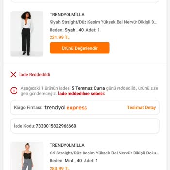 Trendyolmilla İade Yapmama Rağmen Paramı Geri İade Etmedi