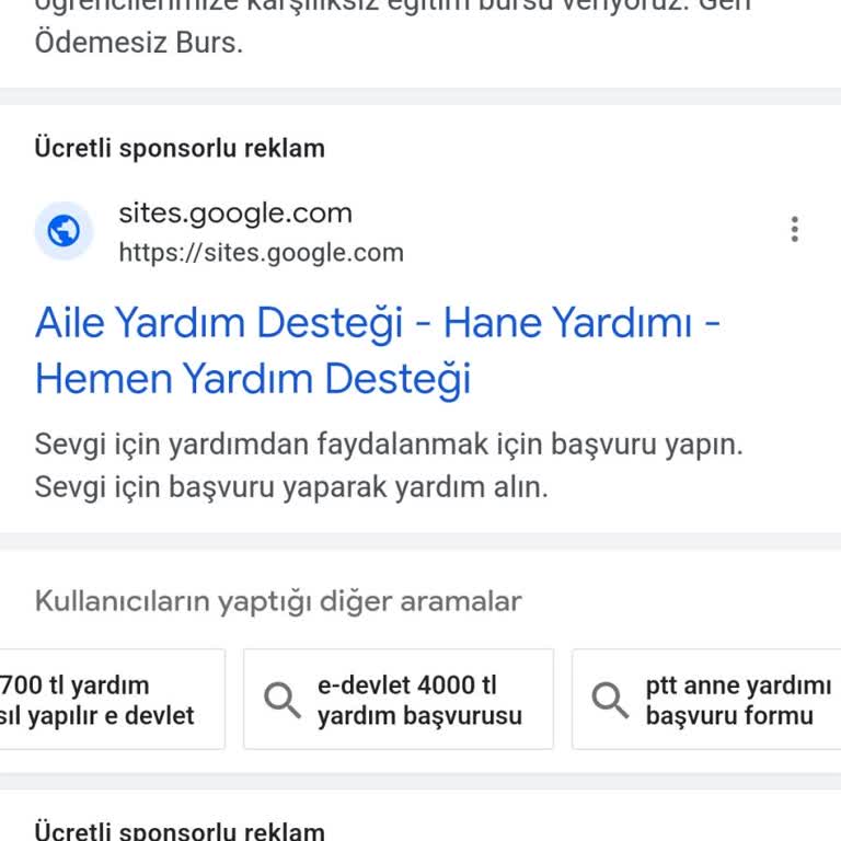 Sevgi Eli Burs Başvurusu T. C. Kimlik Numaramı Kullanmalarına İznim Yok