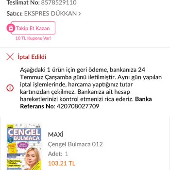 Trendyol Ücret İadesi Yapılmadı