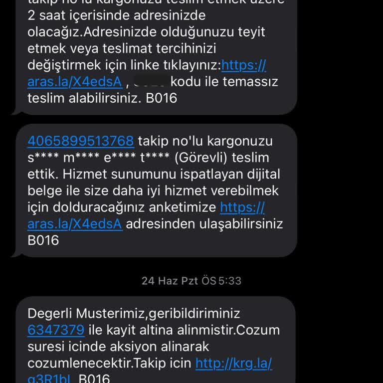 Aras Kargo 1 Aydır Kargomu Bulamadı!