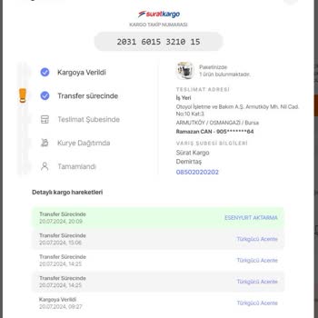 Kargom Sürat Kargo Esenyurt Aktarım Merkezinde 7 Gündür Hareketsiz.