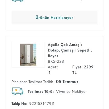 Vivense Mobilya Ürünlerimi Ulaştırmıyor.