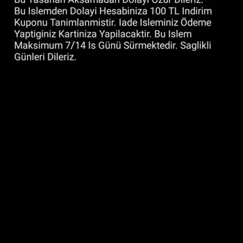 Sanal Yağ Market İade İslemim Gerçekleşmedi