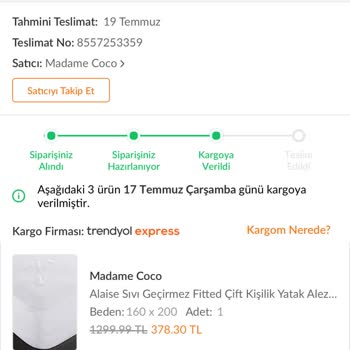 Trendyol Ürün Teslimi Yapılmaması