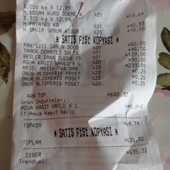 Trendyol Hızlı Market Trendyol Onur Market Şemsipaşa Özensiz Ürün Gönderimi Ve Fazla Ücret
