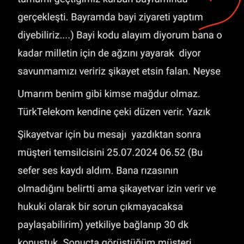 Türk Telekom T. Telekom Müşteri Temsilcisi Yanlış Bilgi Veriyor.