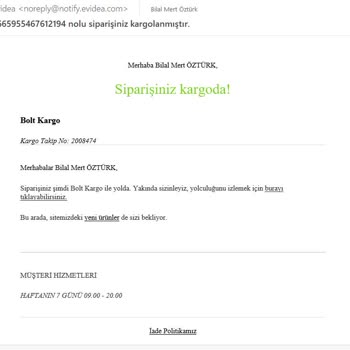 Evidea Ödemesini Peşin Yaptığım Ürünlerimi Göndermiyor