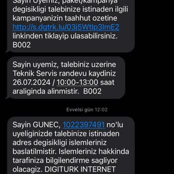 Digiturk Nakil İşlemleri Ve Tarife Değişikliği