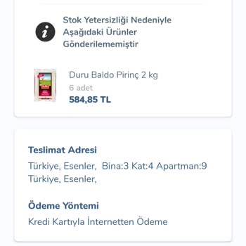 Carrefour SA İptal Edilen Siparişler