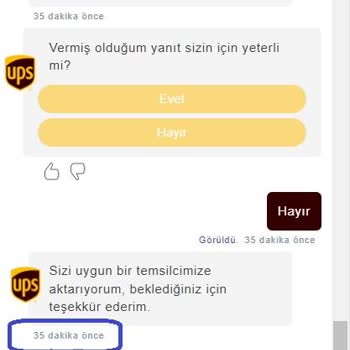 UPS İn İlgisizliği, Saygısızlığı...