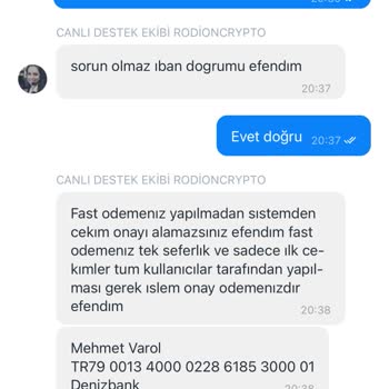 Telegram Rodioncrypto.com Üzerinden Para Çekme Sorunu