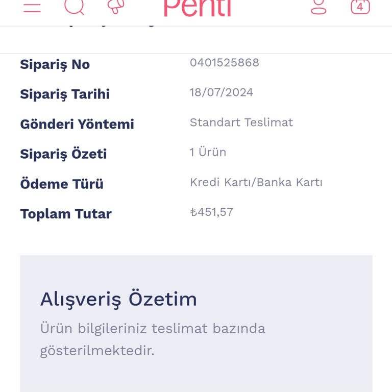 Penti Kargoya Vermeden Günlerdir Bekletiyor