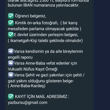 Öğrenciler Birliği Derneği Burs Başvurusu Şikayet