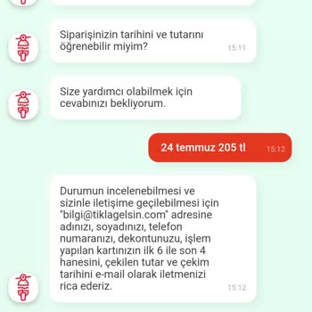 Tıkla Gelsin Fazladan Ücret Kesimi