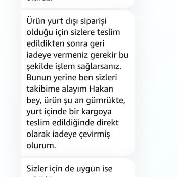 Amazon Hatası İle İade Edilen Ve Teslim Edilemeyen Ürünüm