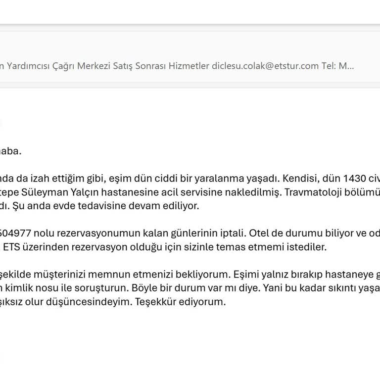 ETS Turun Hizmet Kalitesi:(