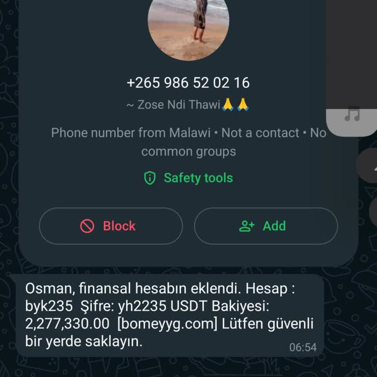 WhatsApp Bilinmeyen Numaradan Gelen Bakiyen Var Mesajı
