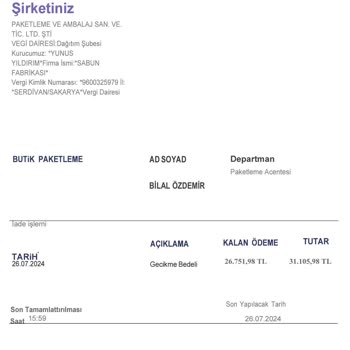 Evde Ekişi Paketleme Paketleme Acentesi Başvuru İptali